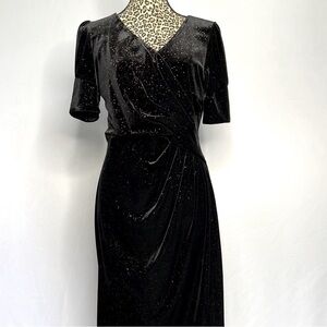 Marks and Spencer Formal Black Velvet Sparkle Dress ✨ Size 8 US